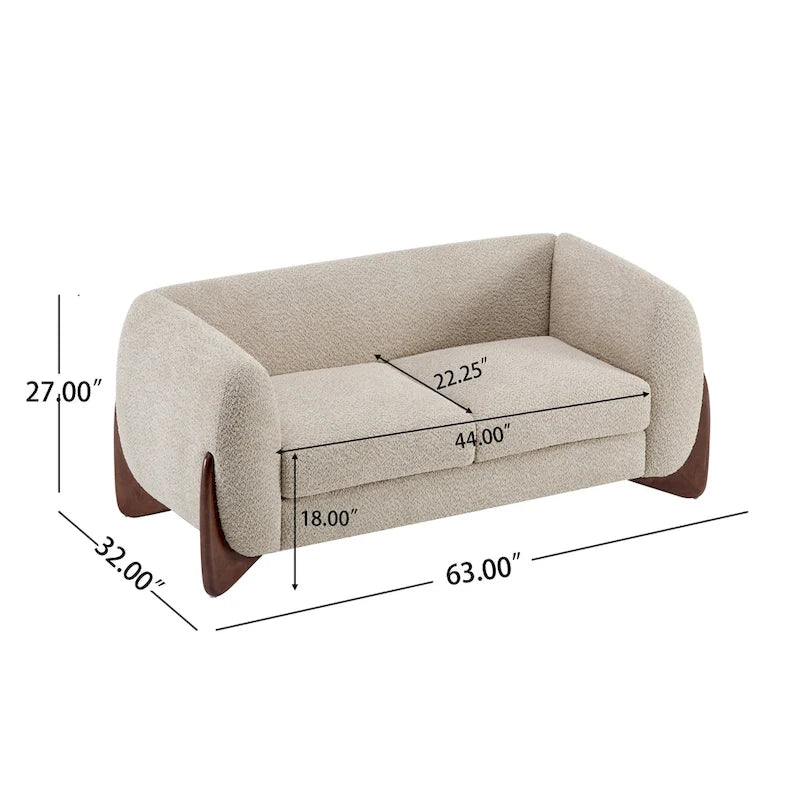 Causeuse en bouclé rembourrée Alma de Christopher Knight Home
