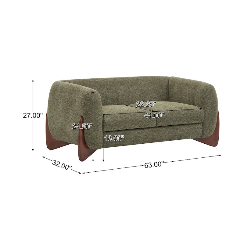 Causeuse en bouclé rembourrée Alma de Christopher Knight Home