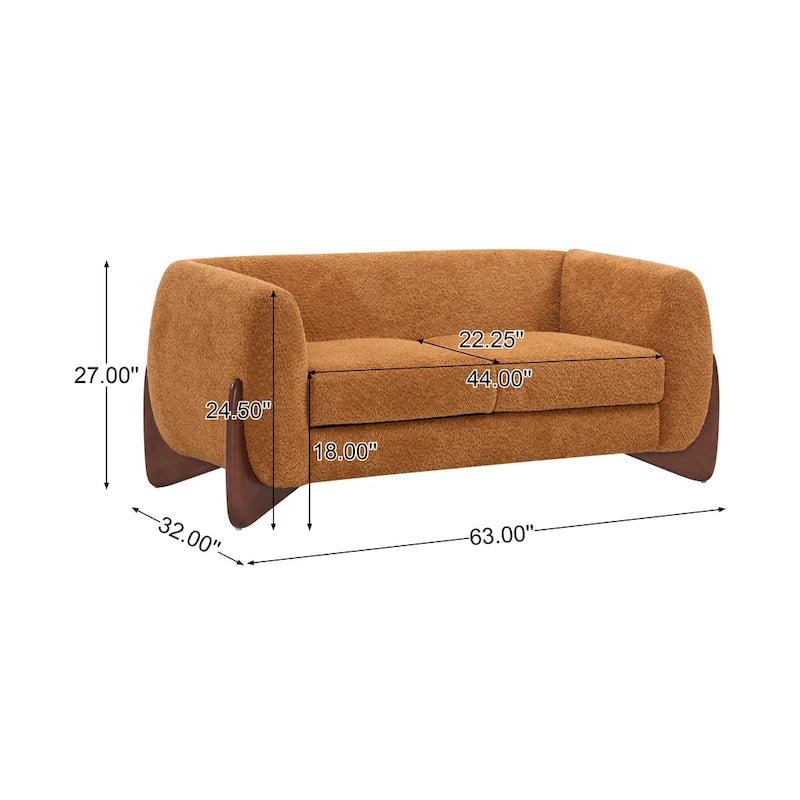 Causeuse en bouclé rembourrée Alma de Christopher Knight Home