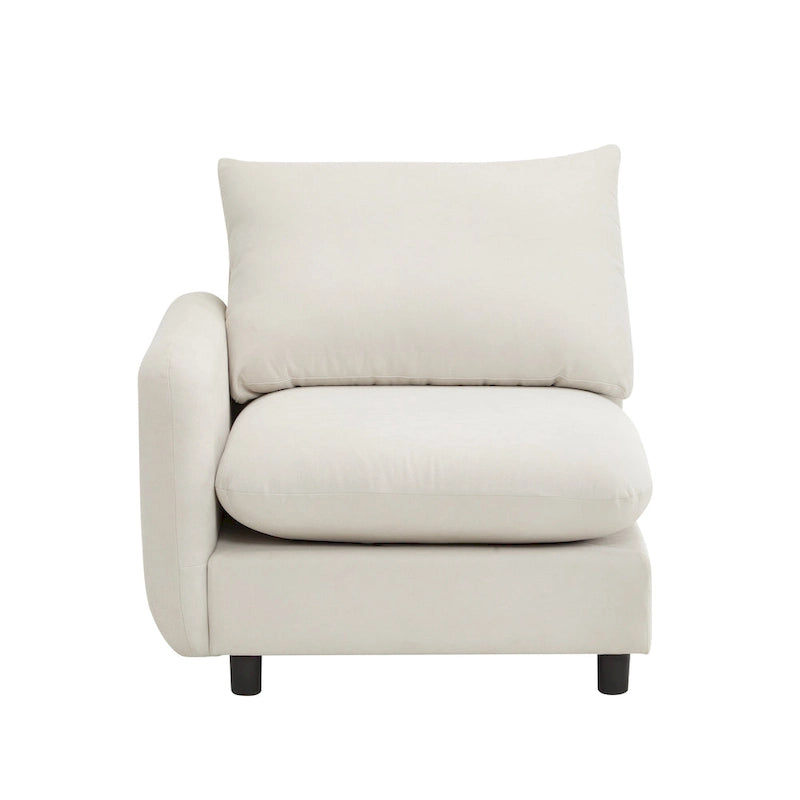 Christopher Knight Home - Canapé modulaire double place Evelyn en tissu avec ottoman