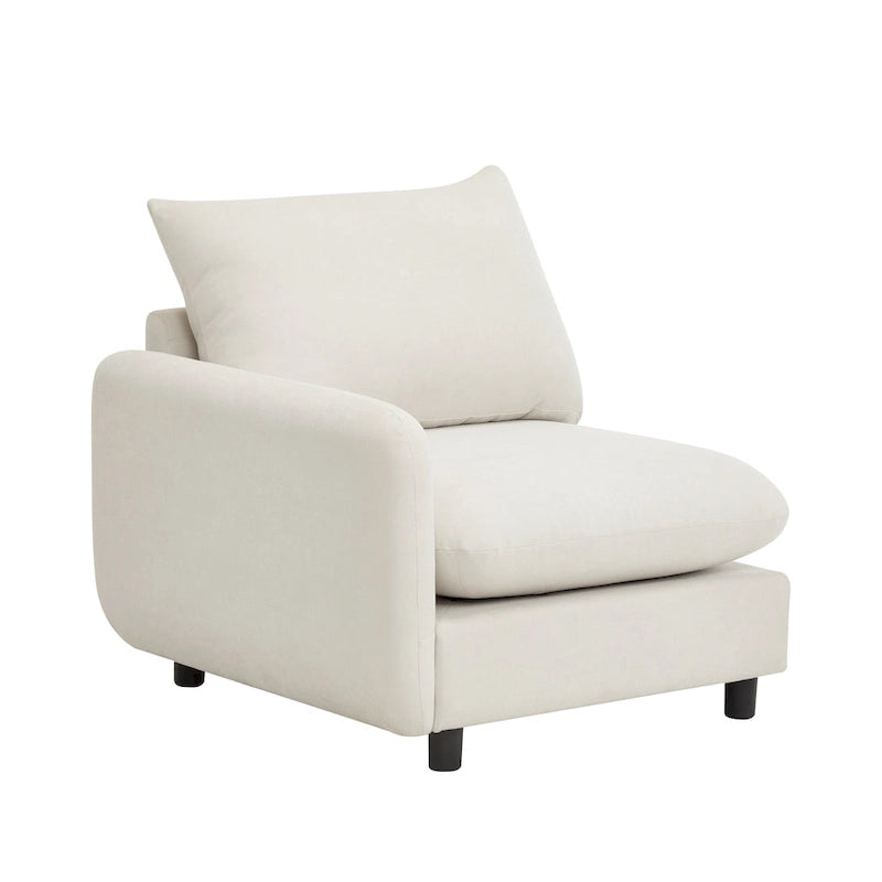 Christopher Knight Home - Canapé modulaire double place Evelyn en tissu avec ottoman