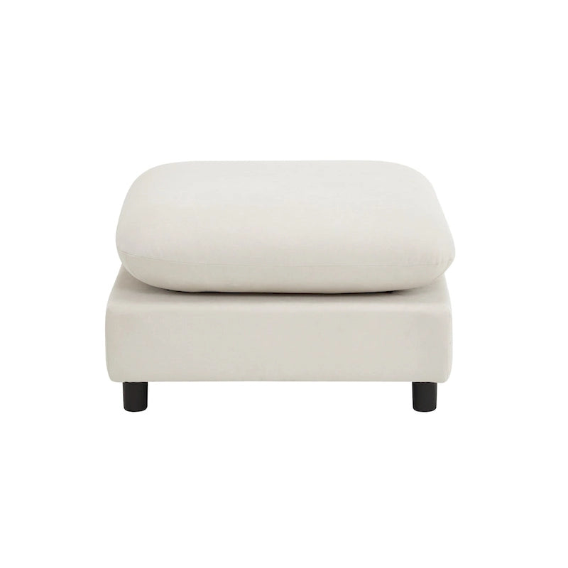 Christopher Knight Home - Canapé modulaire double place Evelyn en tissu avec ottoman