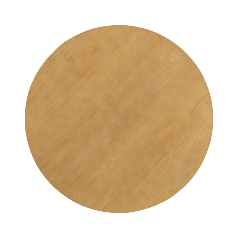 Ensemble de salle à manger moderne Sakin 5 pièces avec table ronde à piédestal et chaises rembourrées par GDFStudio