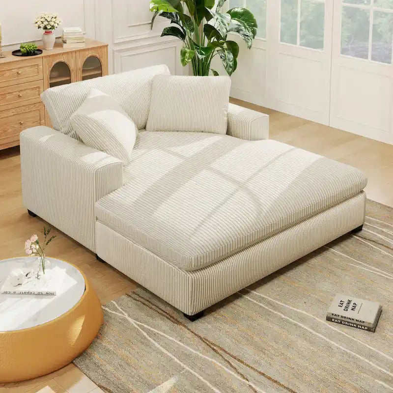 Zala, canapé-méridienne surdimensionné en tissu moderne par Christopher Knight Home