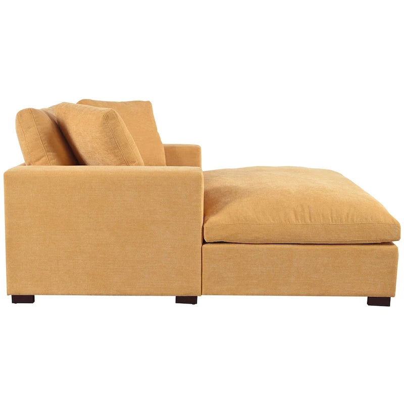 Zala, canapé-méridienne surdimensionné en tissu moderne par Christopher Knight Home