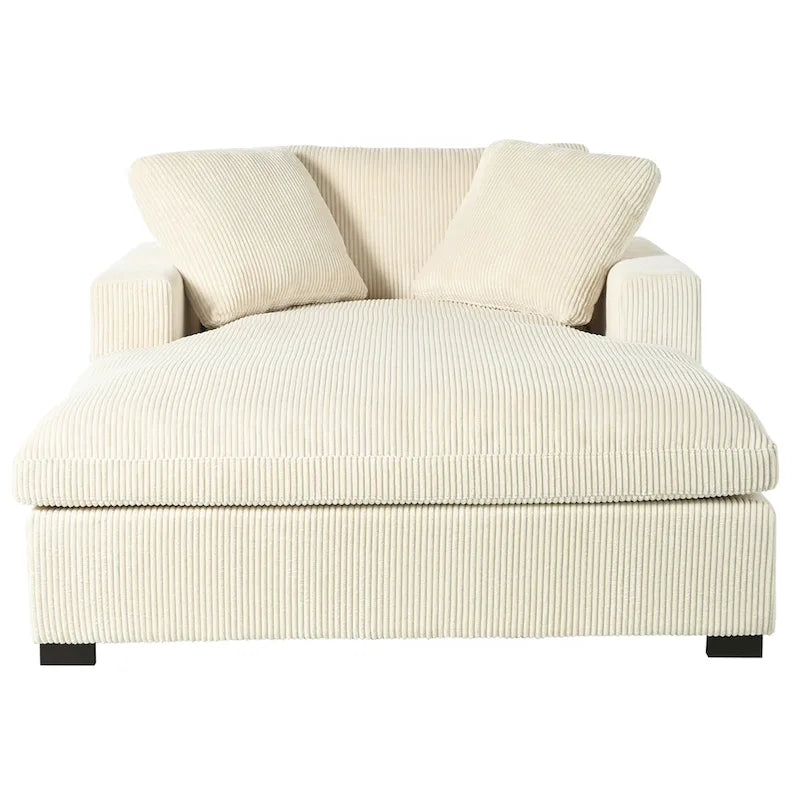 Zala, canapé-méridienne surdimensionné en tissu moderne par Christopher Knight Home