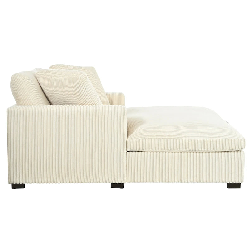 Zala, canapé-méridienne surdimensionné en tissu moderne par Christopher Knight Home