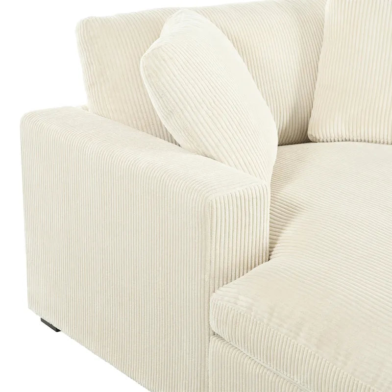 Zala, canapé-méridienne surdimensionné en tissu moderne par Christopher Knight Home