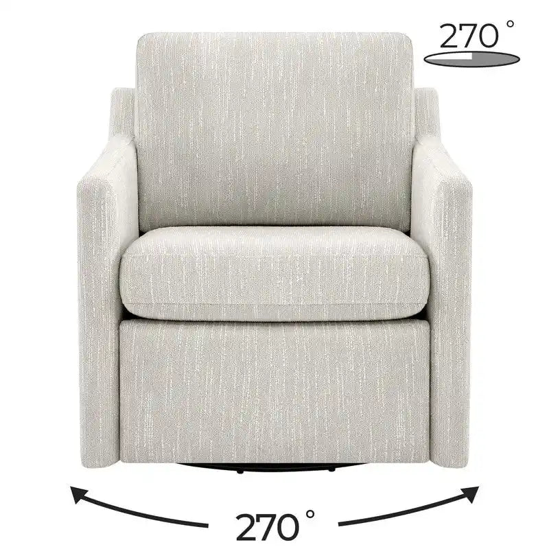 Fauteuil inclinable pivotant Nora, fauteuil d'appoint, dossier mural
