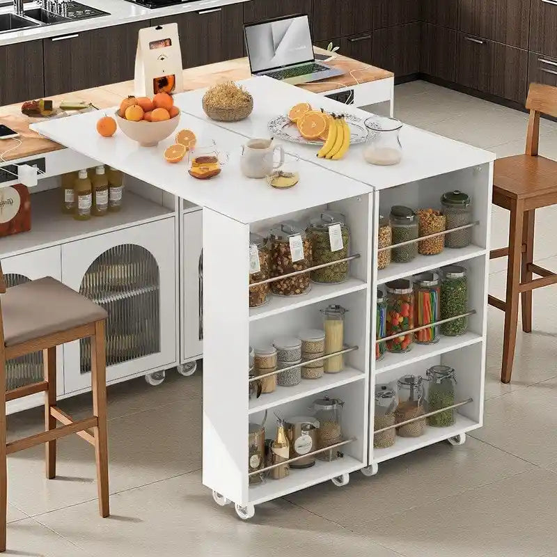 Îlot de cuisine Randy avec table extensible