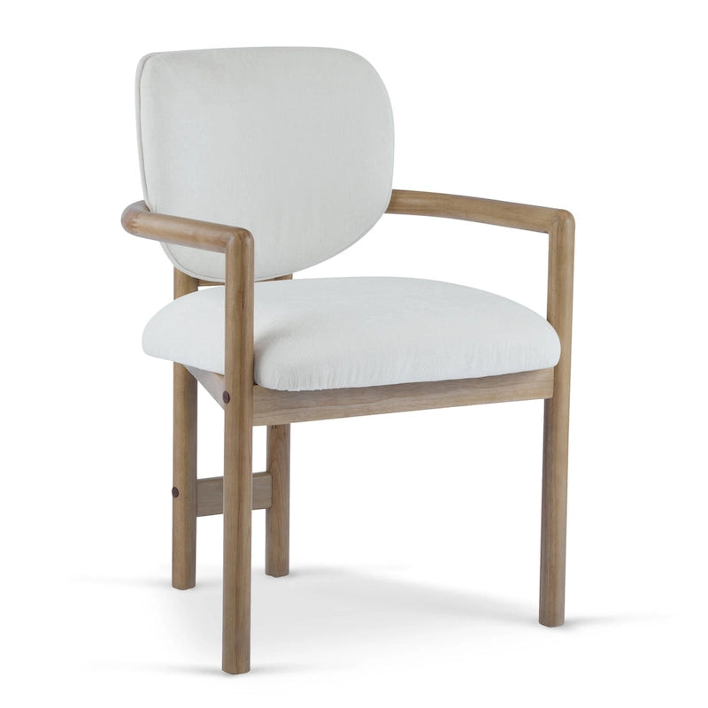Chaises de salle à manger rembourrées (lot de 2), chaises d'appoint avec pieds en bois d'hévéa, capacité de poids de 136 kg