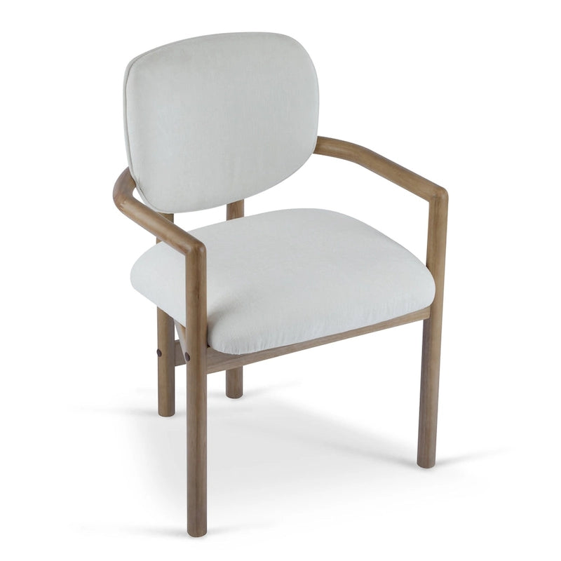 Chaises de salle à manger rembourrées (lot de 2), chaises d'appoint avec pieds en bois d'hévéa, capacité de poids de 136 kg