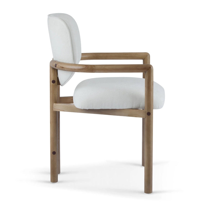 Chaises de salle à manger rembourrées (lot de 2), chaises d'appoint avec pieds en bois d'hévéa, capacité de poids de 136 kg