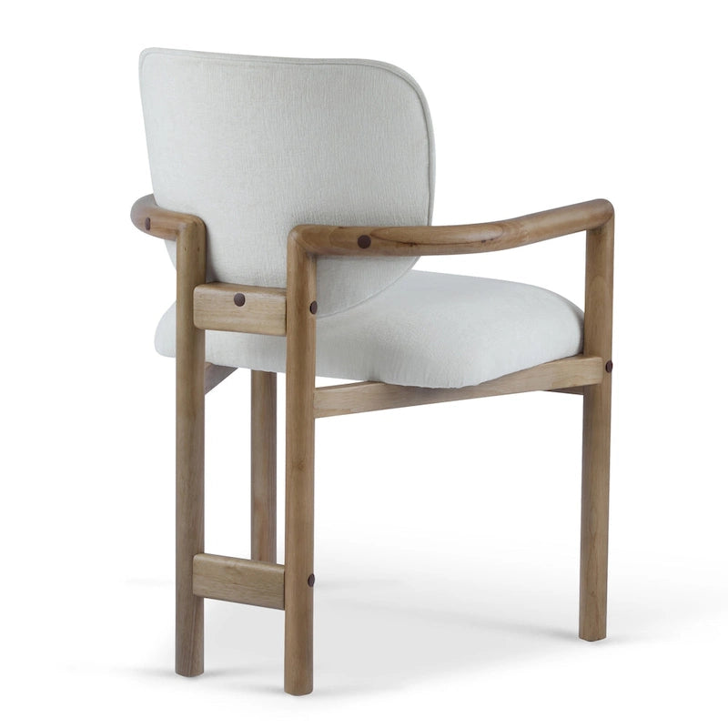 Chaises de salle à manger rembourrées (lot de 2), chaises d'appoint avec pieds en bois d'hévéa, capacité de poids de 136 kg