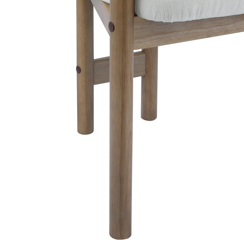 Chaises de salle à manger rembourrées (lot de 2), chaises d'appoint avec pieds en bois d'hévéa, capacité de poids de 136 kg