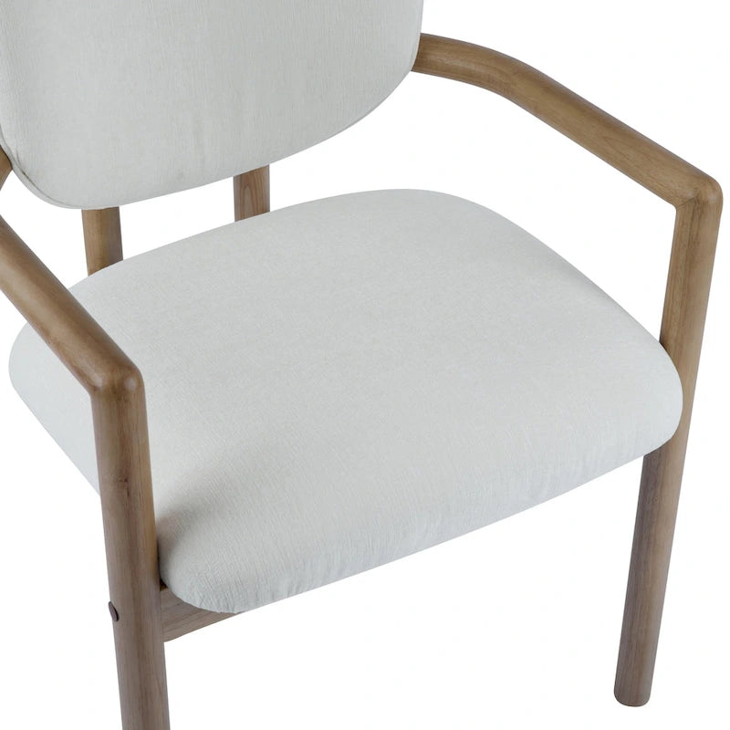 Chaises de salle à manger rembourrées (lot de 2), chaises d'appoint avec pieds en bois d'hévéa, capacité de poids de 136 kg