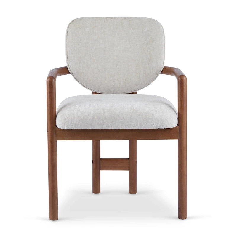 Chaises de salle à manger rembourrées (lot de 2), chaises d'appoint avec pieds en bois d'hévéa, capacité de poids de 136 kg