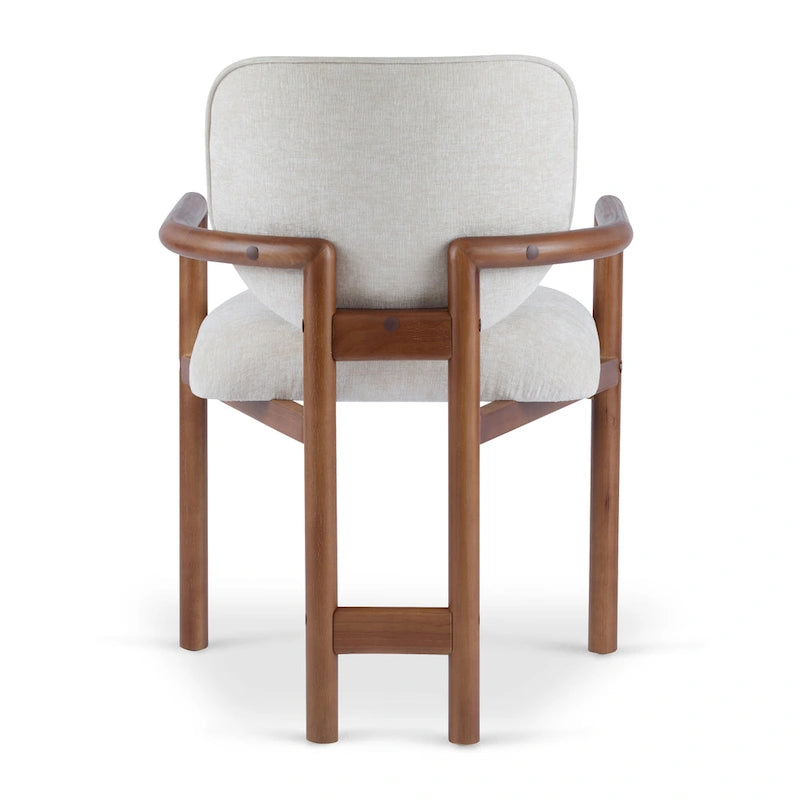 Chaises de salle à manger rembourrées (lot de 2), chaises d'appoint avec pieds en bois d'hévéa, capacité de poids de 136 kg