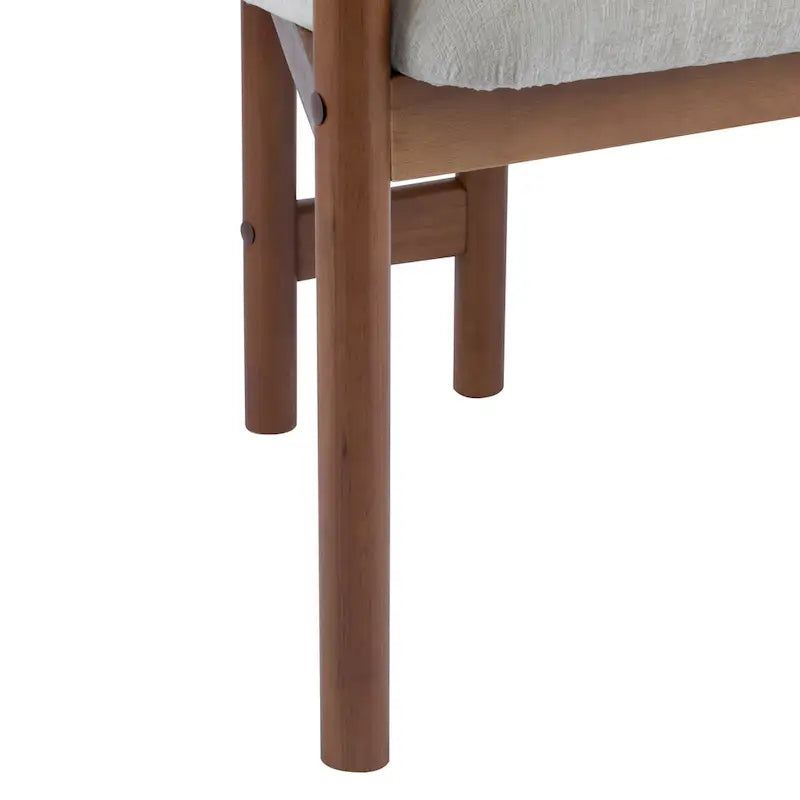 Chaises de salle à manger rembourrées (lot de 2), chaises d'appoint avec pieds en bois d'hévéa, capacité de poids de 136 kg