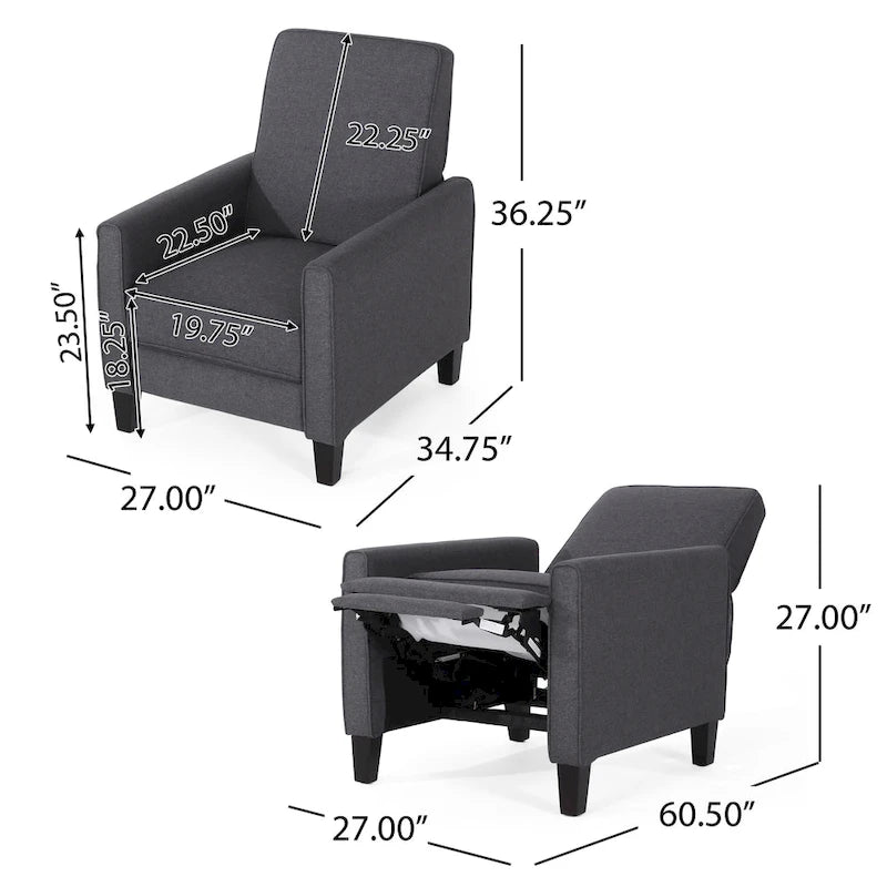 Chaise en tissu inclinable Roomfitters pour une décoration intérieure élégante