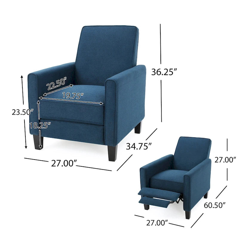 Chaise en tissu inclinable Roomfitters pour une décoration intérieure élégante
