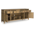 Signature Design by Ashley Sharlance Light Brown 81 TV Stand for TVs up to 93 - 81 W x 18 D x 33.38 H