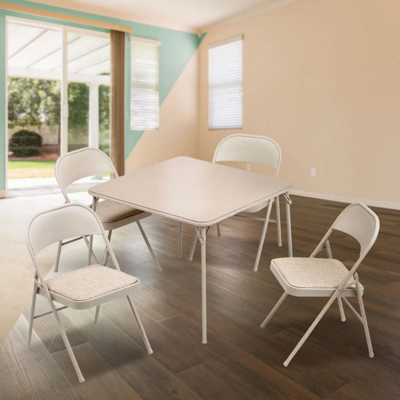 Ensemble de mobilier pliant MECO Sudden Comfort : 1 table de jeu 86x86 cm et 4 chaises