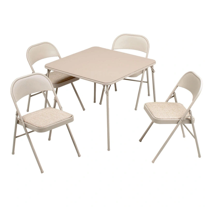 Ensemble de mobilier pliant MECO Sudden Comfort : 1 table de jeu 86x86 cm et 4 chaises