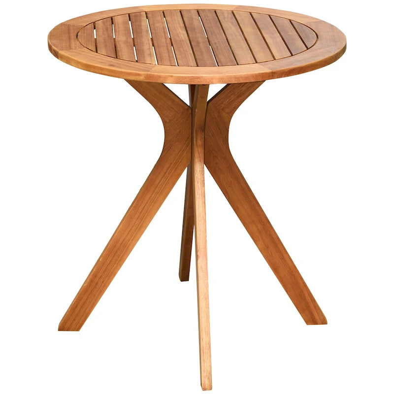 Costway Table d'appoint bistrot ronde extérieure 27 en bois massif - Voir description