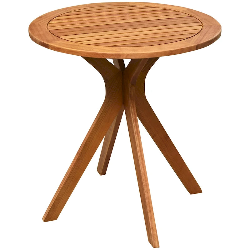 Costway Table d'appoint bistrot ronde extérieure 27 en bois massif - Voir description