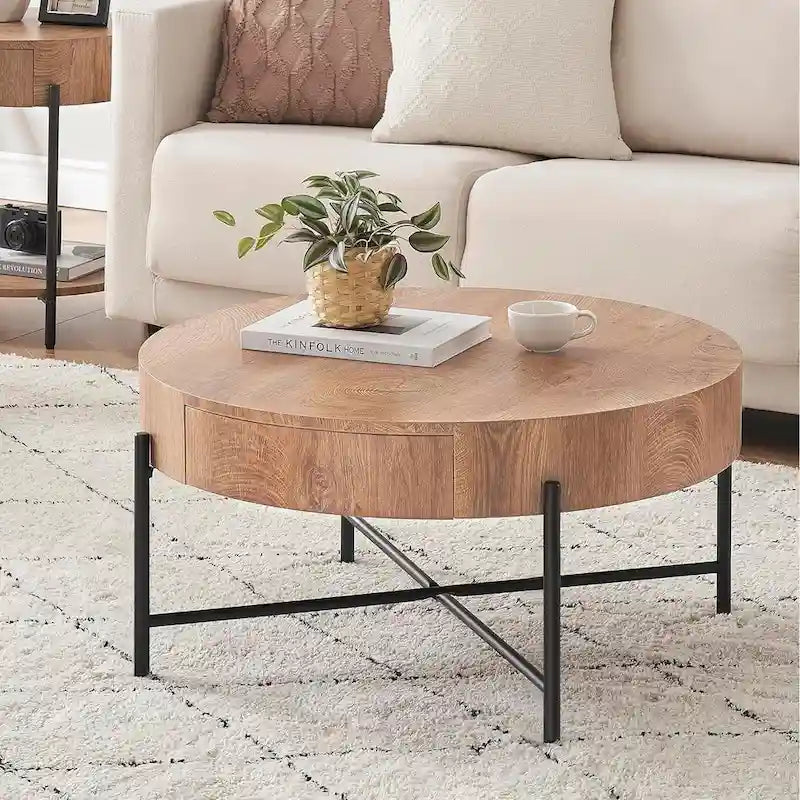 Table basse avec tiroirs Table basse ronde