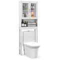 Meuble de rangement pour toilettes Costway en bois, organiseur économiseur d'espace
