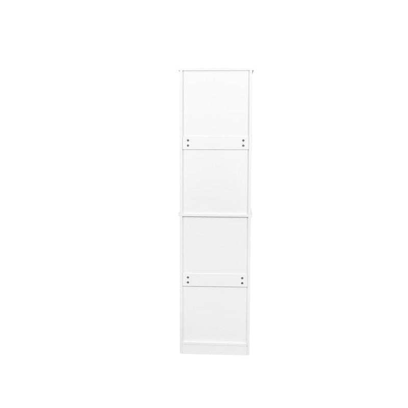 Meuble de buanderie avec portes et 1 tiroir, panier à linge basculant, étagère réglable, armoire à linge