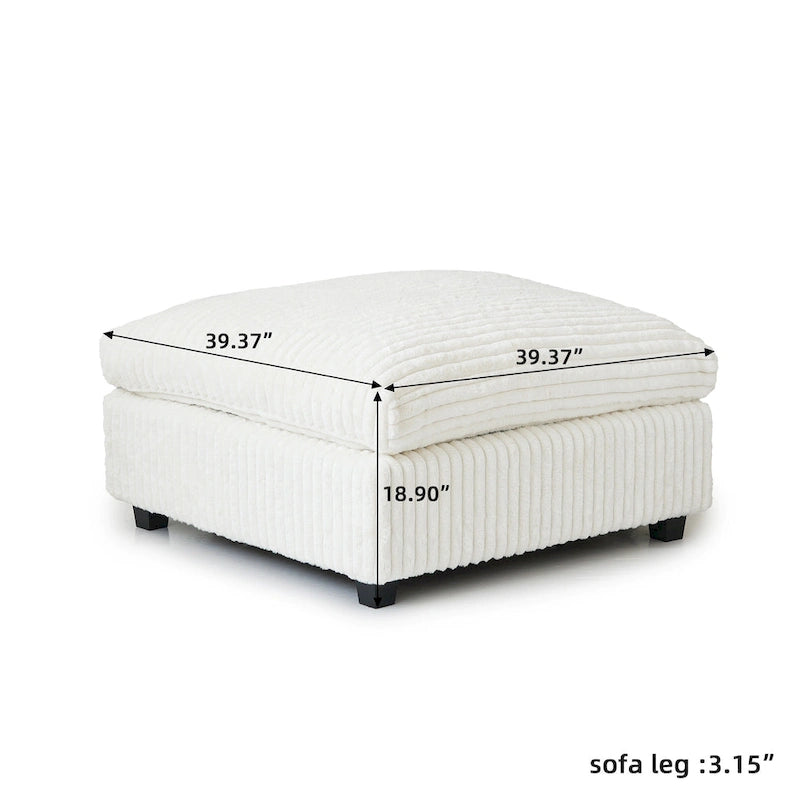 Canapé modulable en forme de V, convertible pour salon, canapé modulable profond Cloud, canapé modulable confortable 5 places