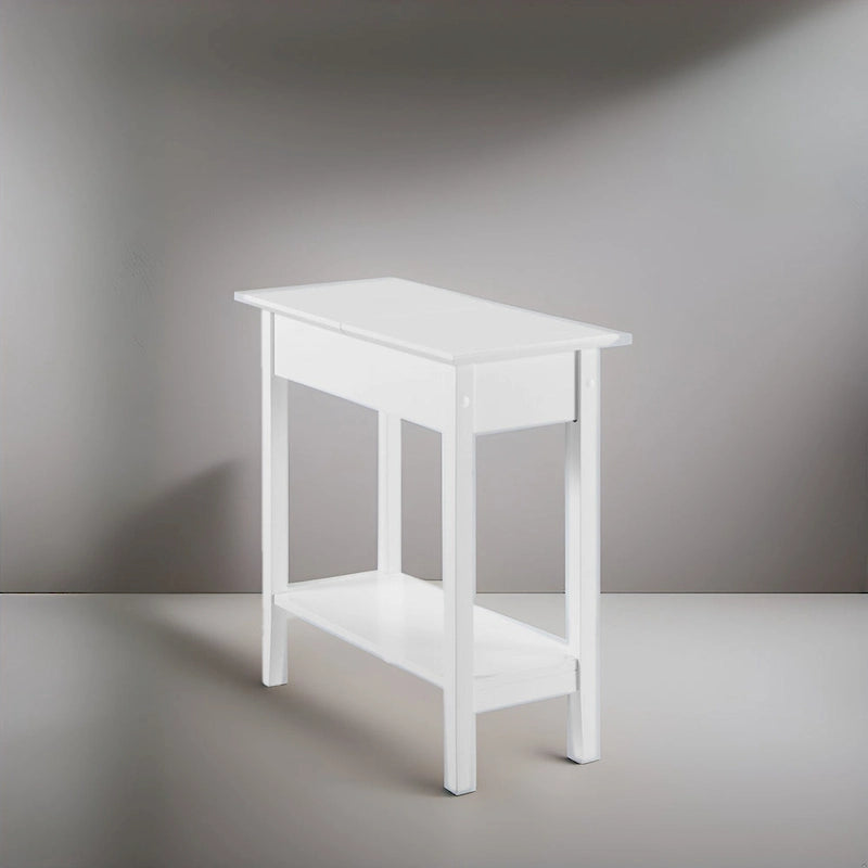 Table d'appoint fine et élégante, table de chevet étroite et petite table de chevet