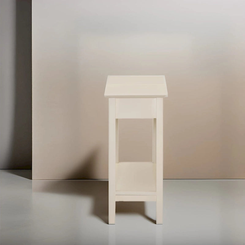 Table d'appoint fine et élégante, table de chevet étroite et petite table de chevet