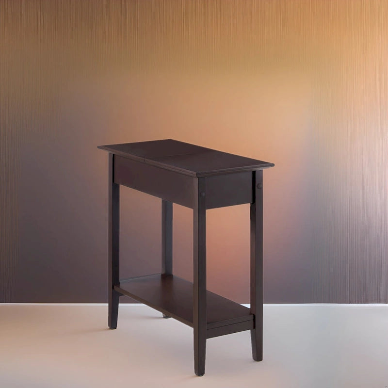 Table d'appoint fine et élégante, table de chevet étroite et petite table de chevet