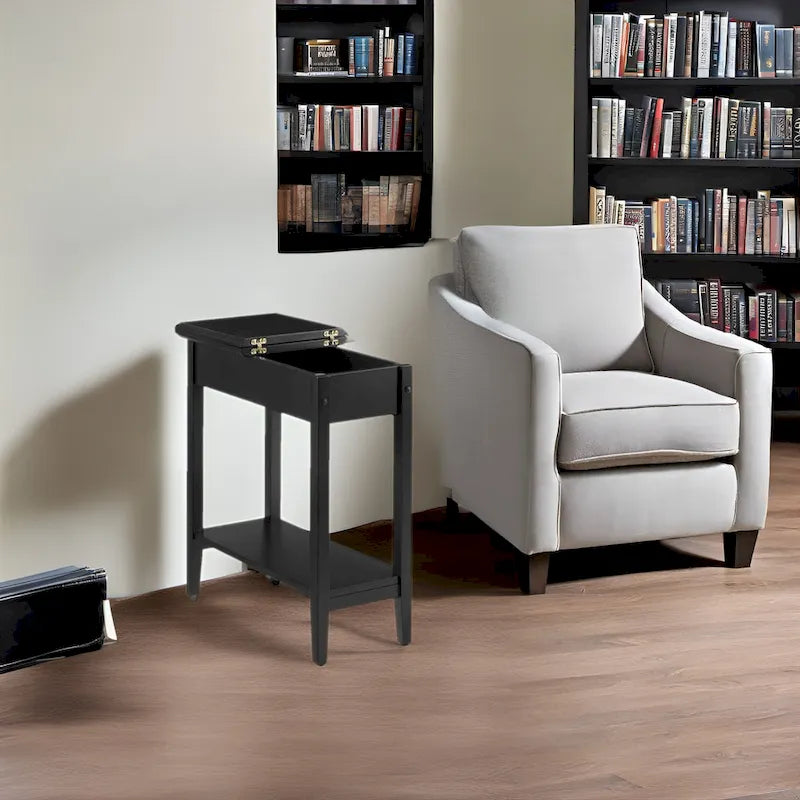 Table d'appoint fine et élégante, table de chevet étroite et petite table de chevet