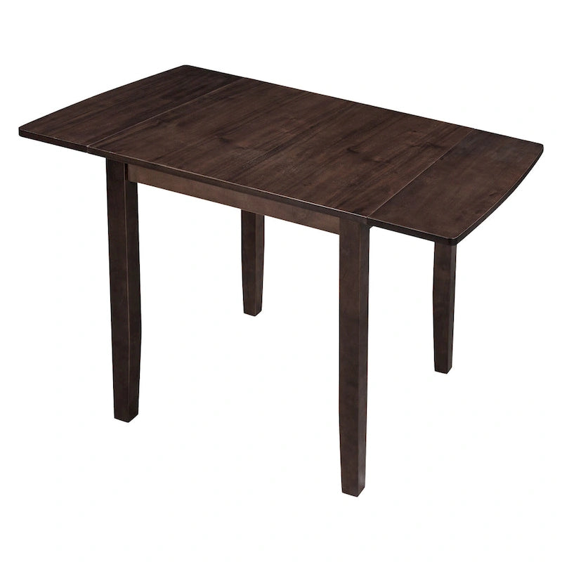 Ensemble table de salle à manger et chaises pour petit appartement avec table de salle à manger à abattants et 2 chaises à dossier en X pour cuisine