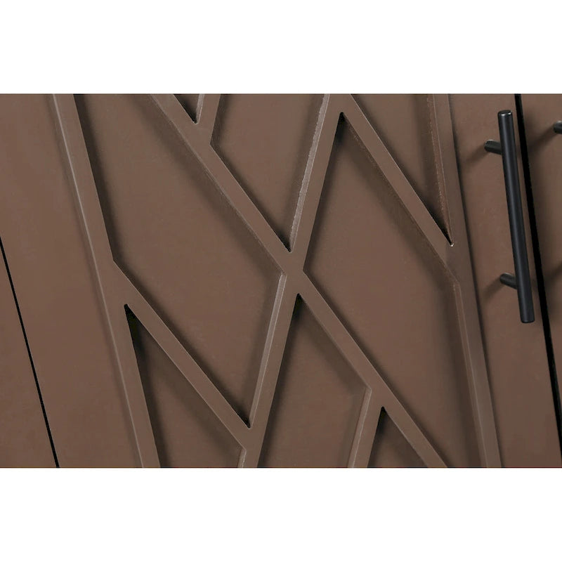 Meuble d'appoint style ferme moderne de 60 po avec 4 portes et tablette réglable