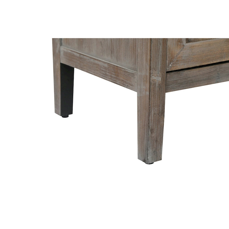 Meuble d'appoint style ferme moderne de 60 po avec 4 portes et tablette réglable