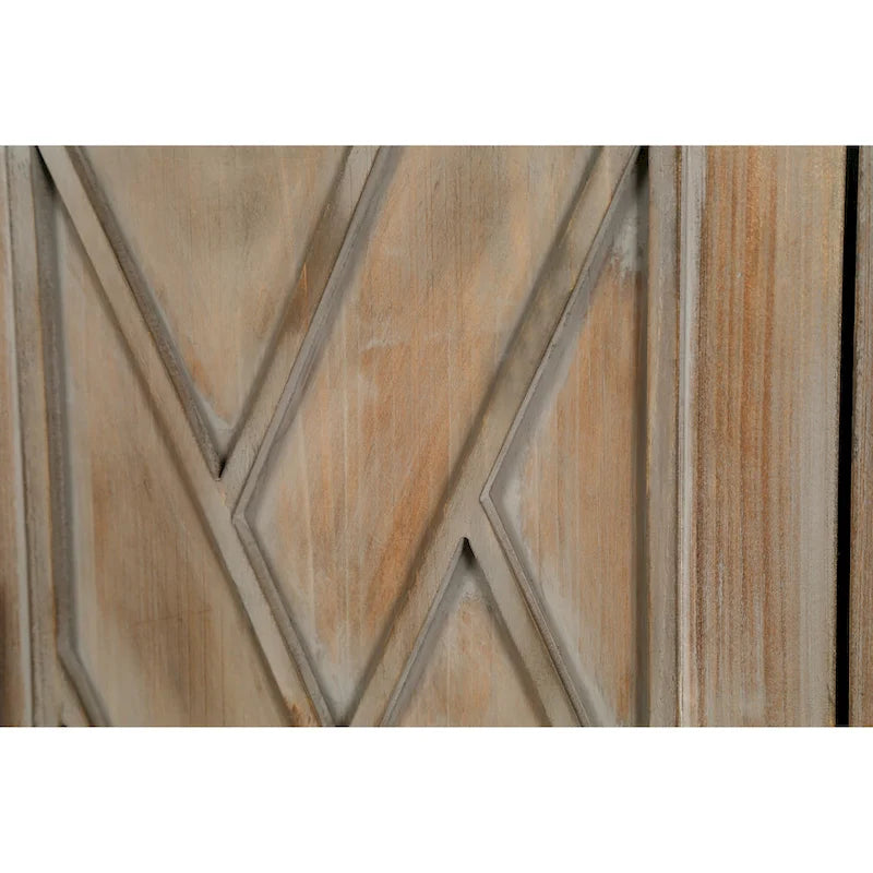 Meuble d'appoint style ferme moderne de 60 po avec 4 portes et tablette réglable