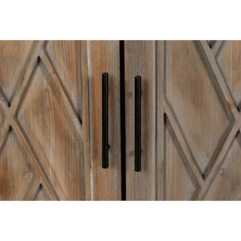 Meuble d'appoint style ferme moderne de 60 po avec 4 portes et tablette réglable