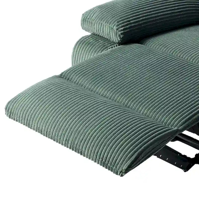 Fauteuil inclinable manuel moderne en velours côtelé, chaises longues inclinables réglables avec accoudoirs larges