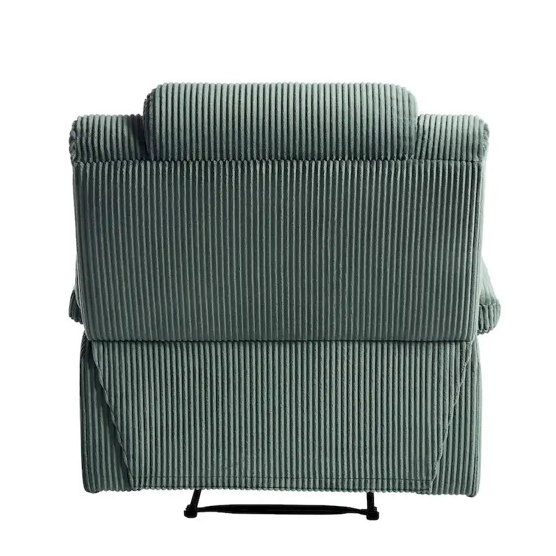 Fauteuil inclinable manuel moderne en velours côtelé, chaises longues inclinables réglables avec accoudoirs larges