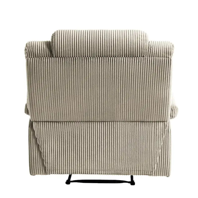 Fauteuil inclinable manuel moderne en velours côtelé, chaises longues inclinables réglables avec accoudoirs larges