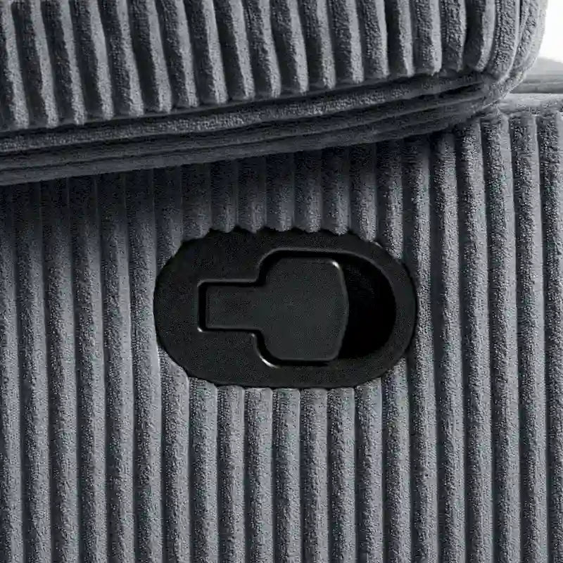 Fauteuil inclinable manuel moderne en velours côtelé, chaises longues inclinables réglables avec accoudoirs larges