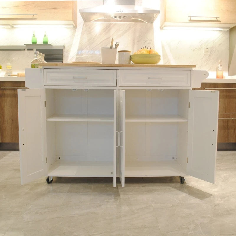 Îlot de cuisine et chariot de cuisine (sans tabouret)