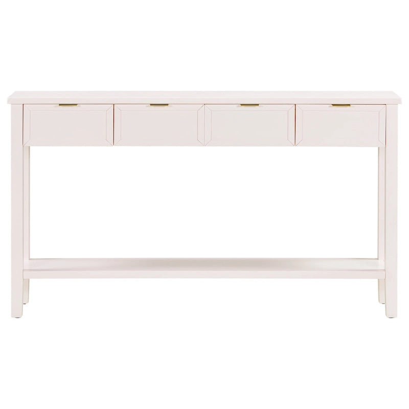 Console d'entrée de haute qualité avec 4 tiroirs spacieux et 1 étagère inférieure
