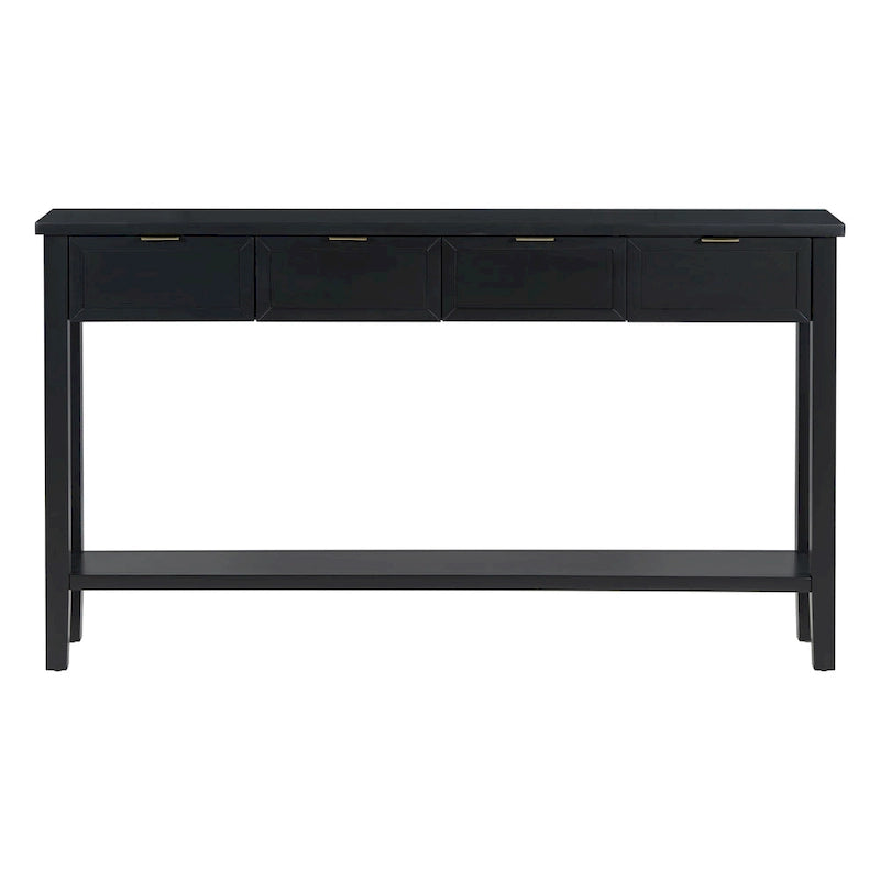 Console d'entrée de haute qualité avec 4 tiroirs spacieux et 1 étagère inférieure